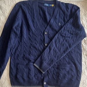 Polo by Ralph Lauren Men's Navy Cable Cardigan